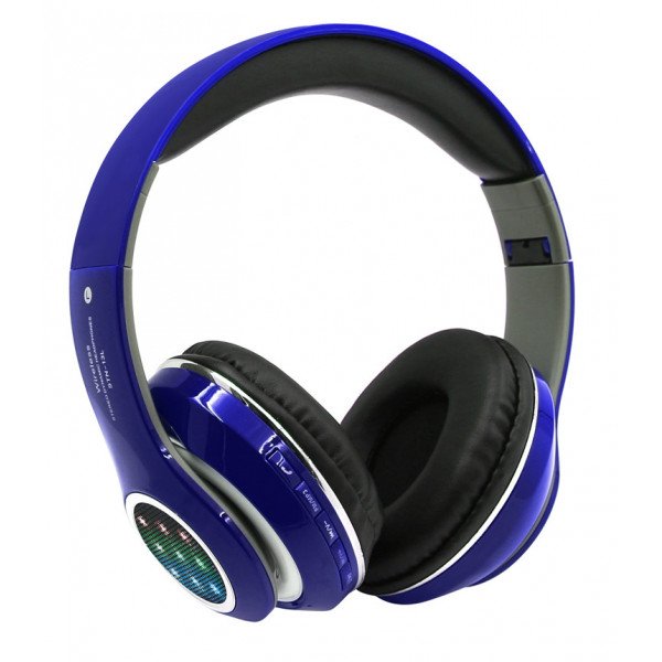 Wholesale LED Light HD Over the Head Wireless Bluetooth Stereo Headphone STN13L (Navy Blue)